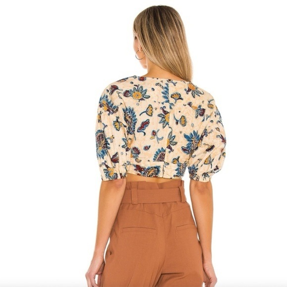 New! A.L.C. | Rylan Printed Crop Top 🌻 sz 2 - Picture 10 of 13